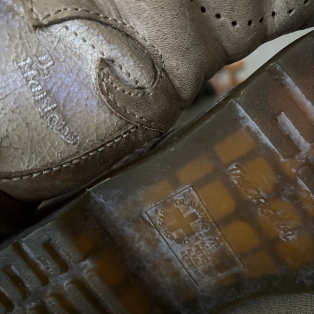 Dr. Martens Taupe Lace-Up Combat Boots - Picture 8 of 16